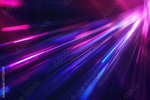 Neon cyber flare on abstract navy background.