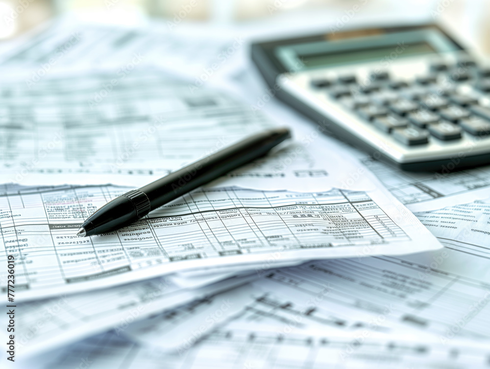 Filling out utility bills. Filling out utility bills.