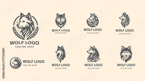 Wolf Abstract Logo Collection: Modern, Geometric, and Minimalist Designs
 photo