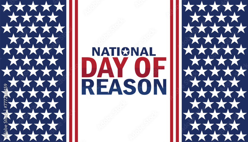 National Day Of Reason. Holiday concept. Template for background, banner, card, poster with text inscription