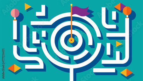 A maze can convey the feeling of being lost and searching for a sense of direction or purpose in life with every turn bringing new twists and