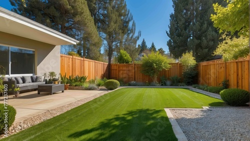 Wallpaper Mural Modern backyard with comfortable seating area Torontodigital.ca