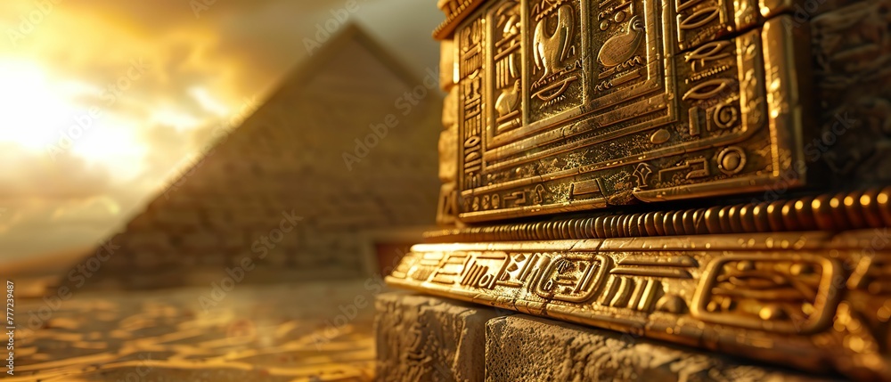 Enigmatic artifact, intricate carvings, mysterious symbols, hidden ...