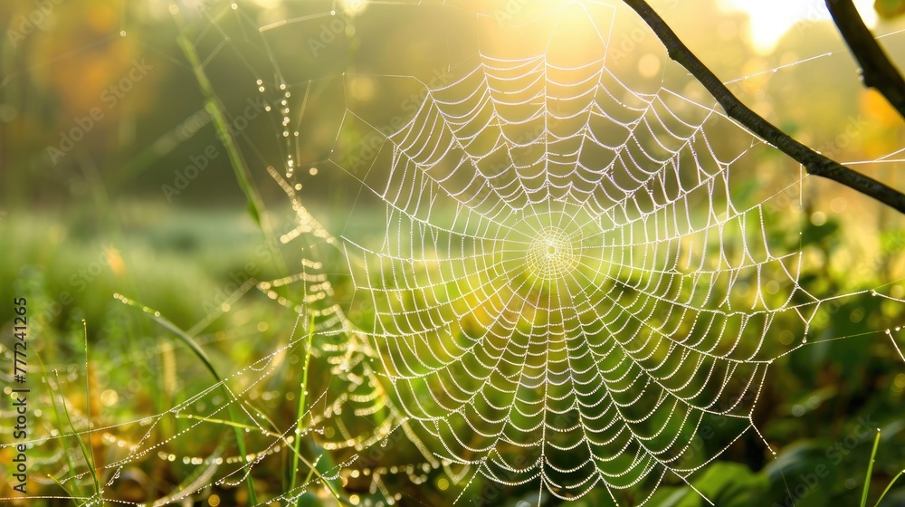 delicate tracery of a spider's web, each strand meticulously spun to create a masterpiece of natural engineering.