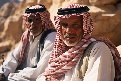 Local Bedouins with their traditional attire.