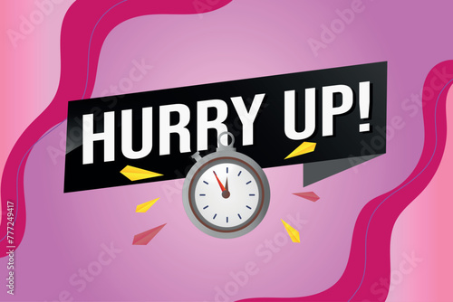 hurry hup poster banner graphic design icon logo sign symbol social media website coupon

 photo