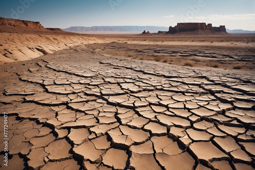 The devastating effects of erosion, a stark portrait of a barren landscape