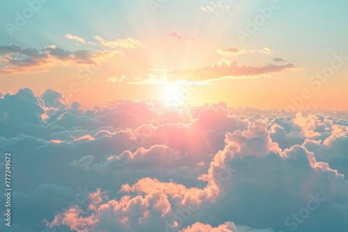 New heaven and earth concept  Dramatic sunrise sky background.