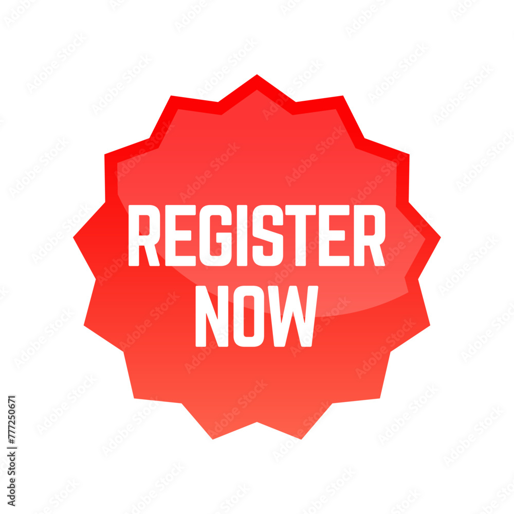 Vector Illustration Register Now Label vector. Vector Illustration Register Now Label vector.