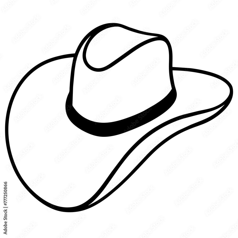 cowboy hat isolated on white - vector illustration cowboy hat isolated on white - vector illustration
