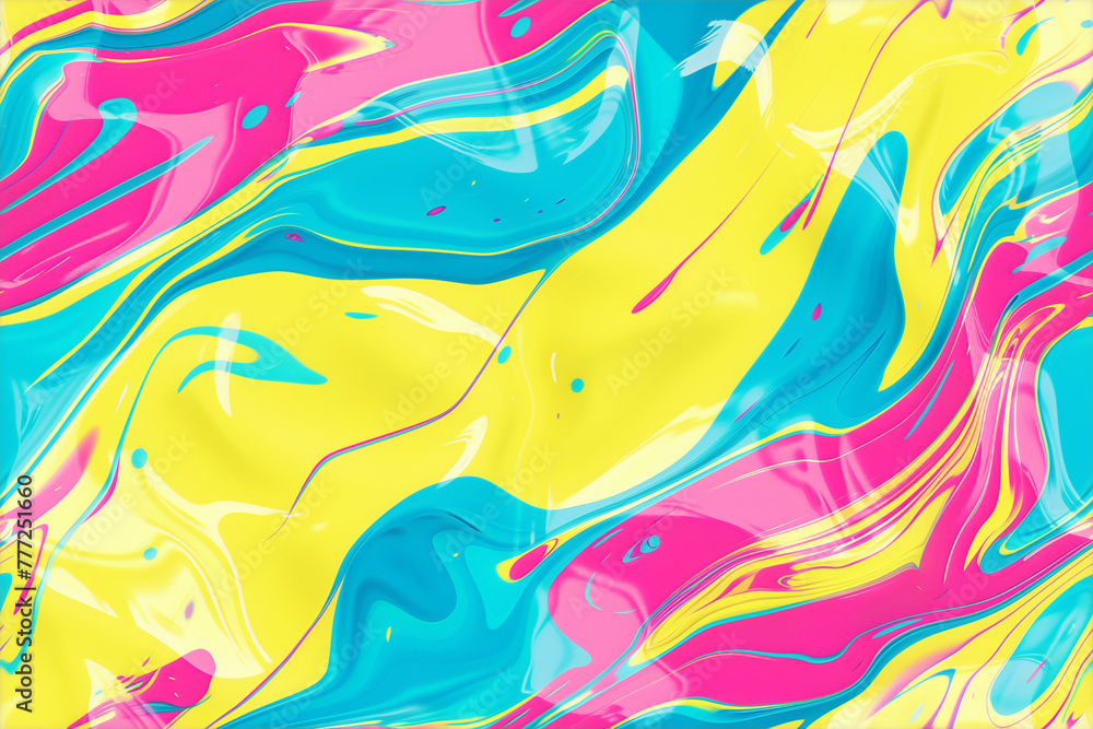 Abstract colorful liquid swirls seamless pattern