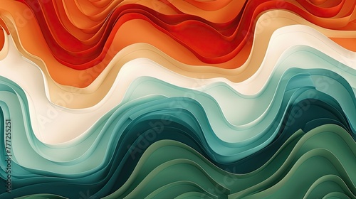 Colorful wave background. Generative AI