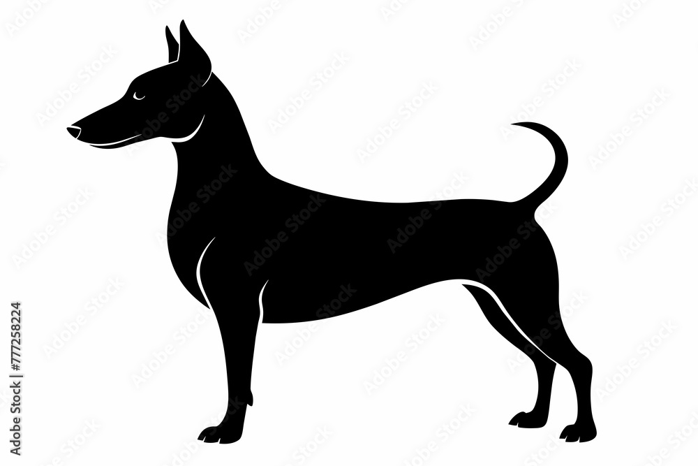 Black tackle dog silhouette