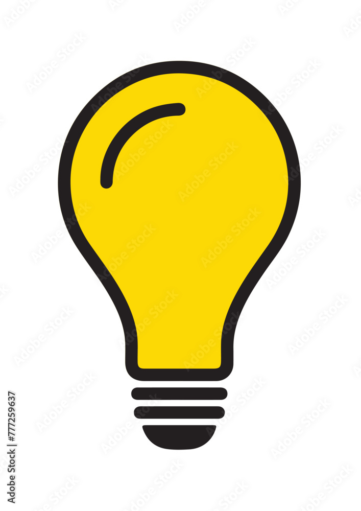 Light bulb with rays shine. Symbol of creativity, innovation, inspiration, invention and idea. Vector illustration Light bulb with rays shine. Symbol of creativity, innovation, inspiration, invention and idea. Vector illustration