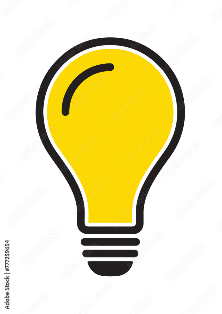 Light bulb with rays shine. Symbol of creativity, innovation, inspiration, invention and idea. Vector illustration Light bulb with rays shine. Symbol of creativity, innovation, inspiration, invention and idea. Vector illustration