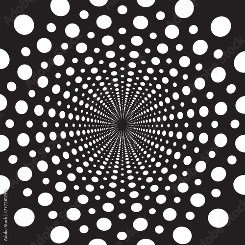 Texture black circle abstract background on white color. vector illustration.