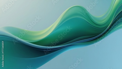 Green and lime gradient wave flow background 