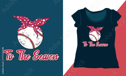 Baseball Typography Tee Shirt Design, Baseball Tee Shirt Vector, Baseball Fan Shirt for Print