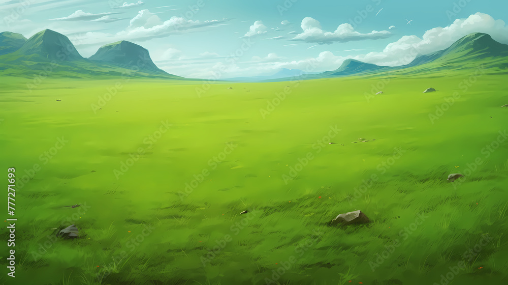 plain green field