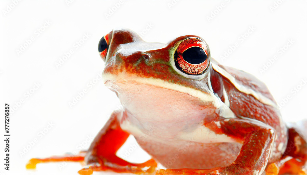 frog closeup on white frog closeup on white