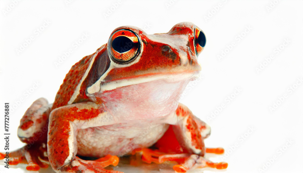 frog closeup on white frog closeup on white