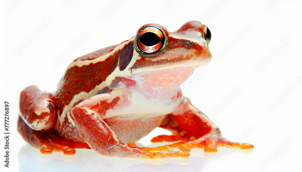 frog closeup on white frog closeup on white