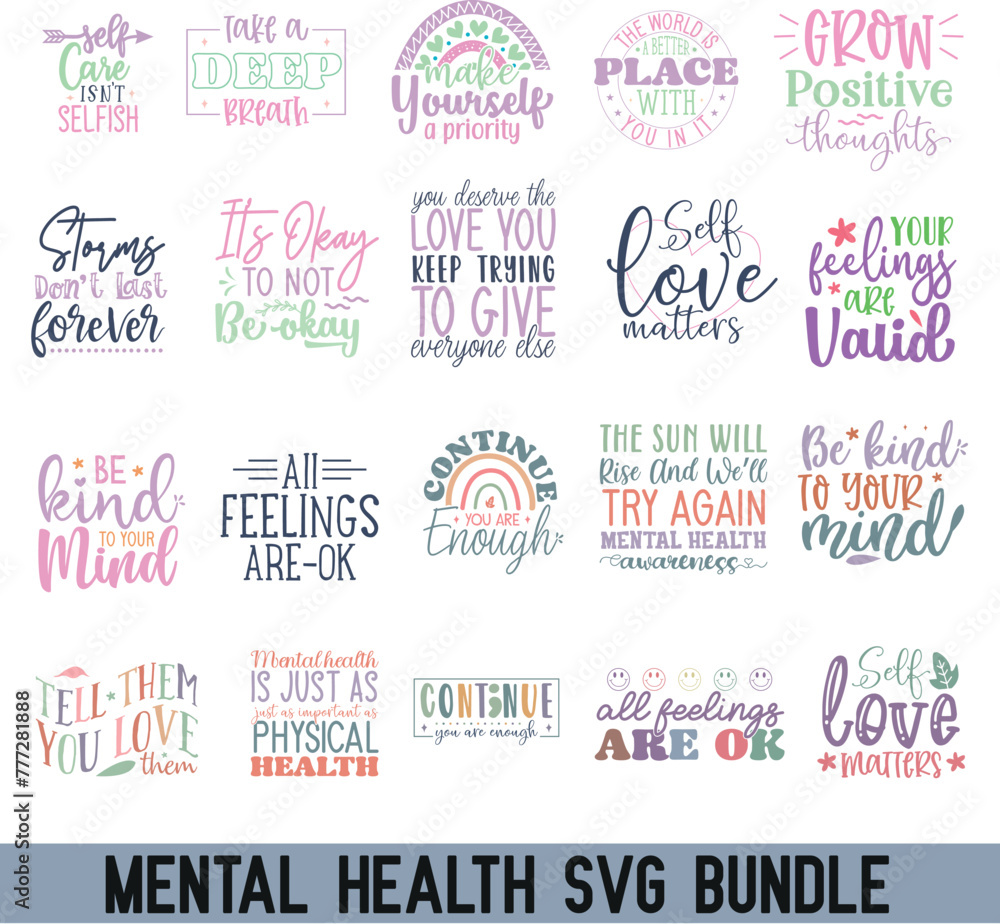 Mental health svg bundle Mental health svg bundle