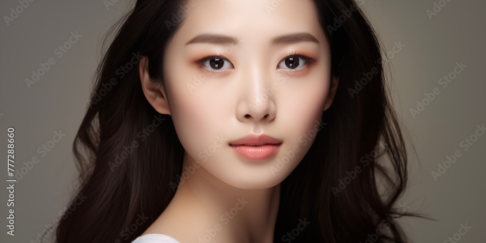 Portrait of Asian young woman. Portrait of Asian young woman.