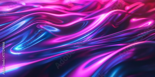 This image exhibits an abstract, fluid satin texture with vivid neon colors creating a modern and dynamic feel