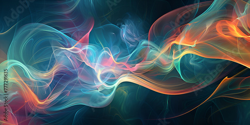 Vibrant and colorful abstract smoke background for artistic designs and creative projects 