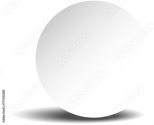 White paper round shadow