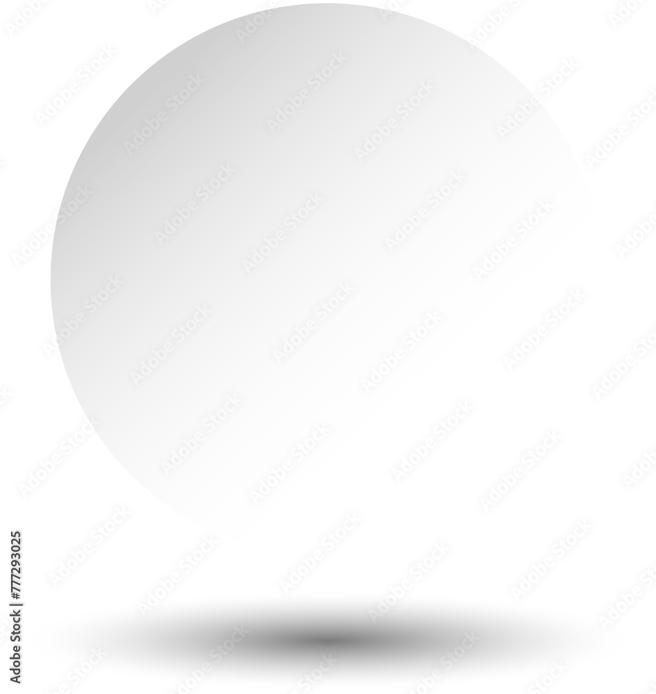 White paper round shadow