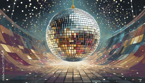 disco ball isolated bright look beautiful background