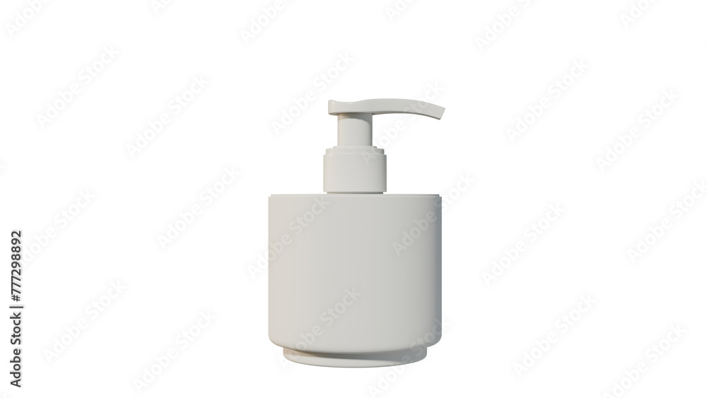 Fototapeta premium a white bottle with a pump on a white background