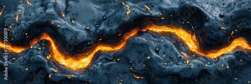 Computer generated depiction of a mountain engulfed in flames