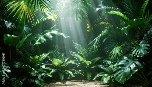 Thick foliage covers the trees in a verdant forest