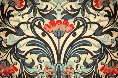 Symmetrical floral pattern ...