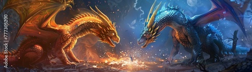 Dragon and knight, once adversaries, now bonded by friendship © ปรัชญา ตอพรม ตอพรม