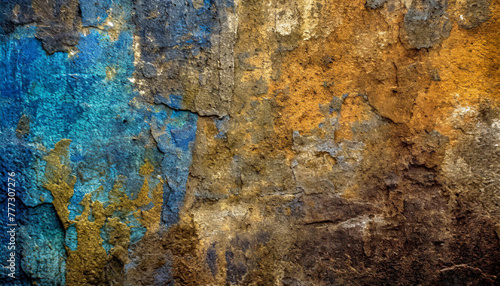 grunge metallic surface with rusty patterns, showcasing a weathered and textured abstract background in various colors for a vintage aesthetic.