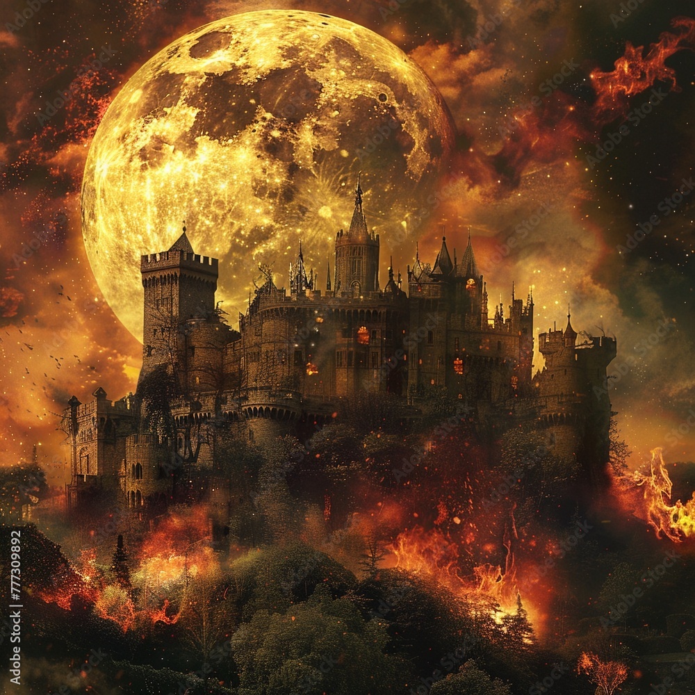 castle1500sbackground is the supermoonfire