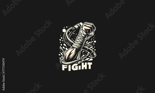 hands clenched vector illustration artwork design