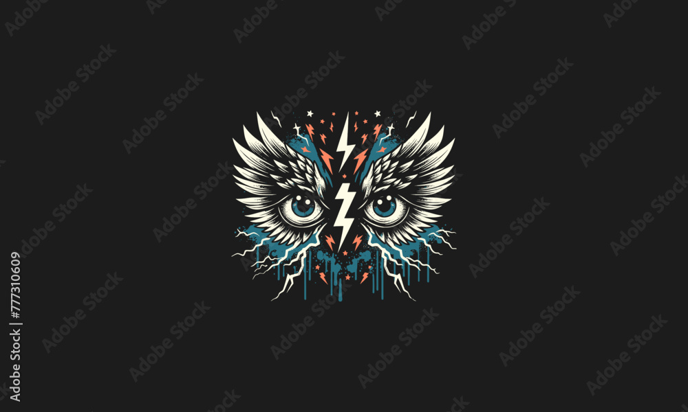 eyes with wings vector illustration artwork design
