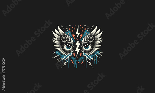 eyes with wings vector illustration artwork design