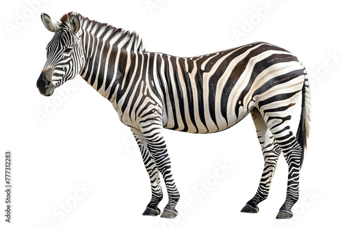 Stunning Zebra Image isolated on transparent background