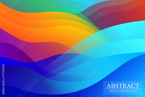 Abstract Colorful Waves Background Template Vector. Gradient Colors Business Wallpaper Backdrop Texture Curve Wavy Geometric Education Back to School Seasonal Creative Illustration Vector 