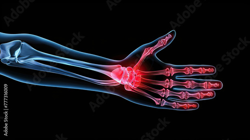 llustration of Wrist pain, X - ray