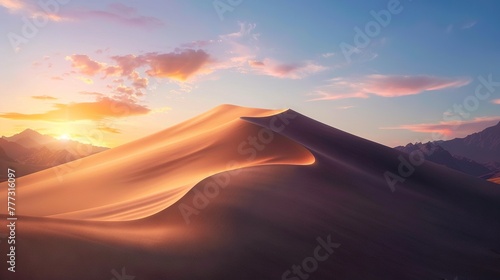 Desert dune at dusk
