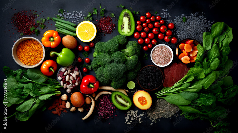 fresh and healthy foods on background fresh and healthy foods on background