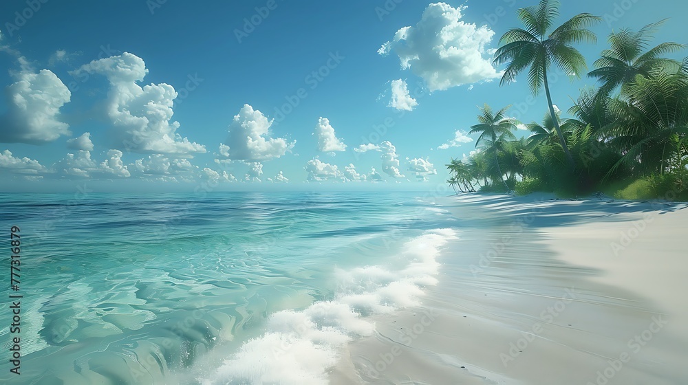Beautiful minimalist view of beach