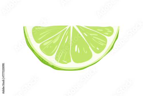 Illustration of a lime slice